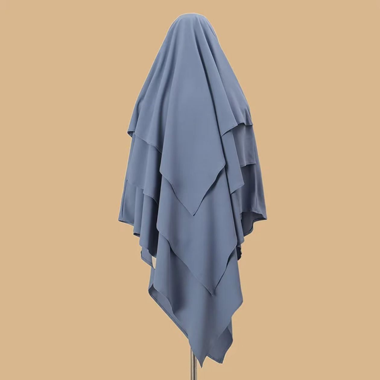 Extended And Widened Single-layer Ripped-edge Headscarf