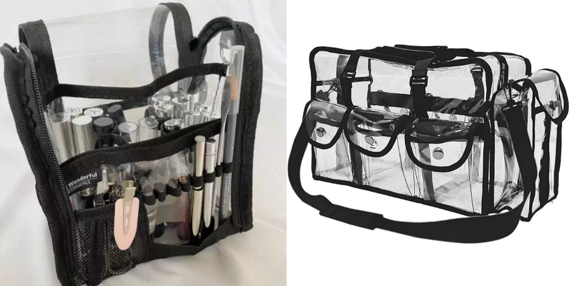 PCV Transparent Waterproof Portable Easy-to-Clean Cosmetic Bag