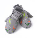 Creative Ski Gloves Cartoon Little Dinosaur Fleece-lined Warm