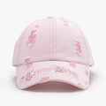 Matching Ripped Letter Print Embroidery Men's Big Head Circumference Personality