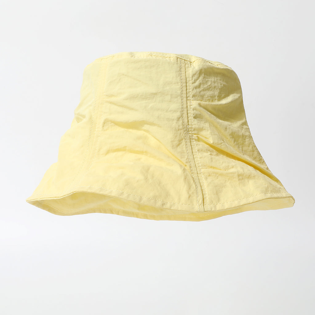 The New Women's Solid-color Pleated Casual Bucket Hat Is Quick-drying, Waterproof, Fashionable And Casual. It Suits Girls For Shopping, Dating, Traveling And Taking Photos.