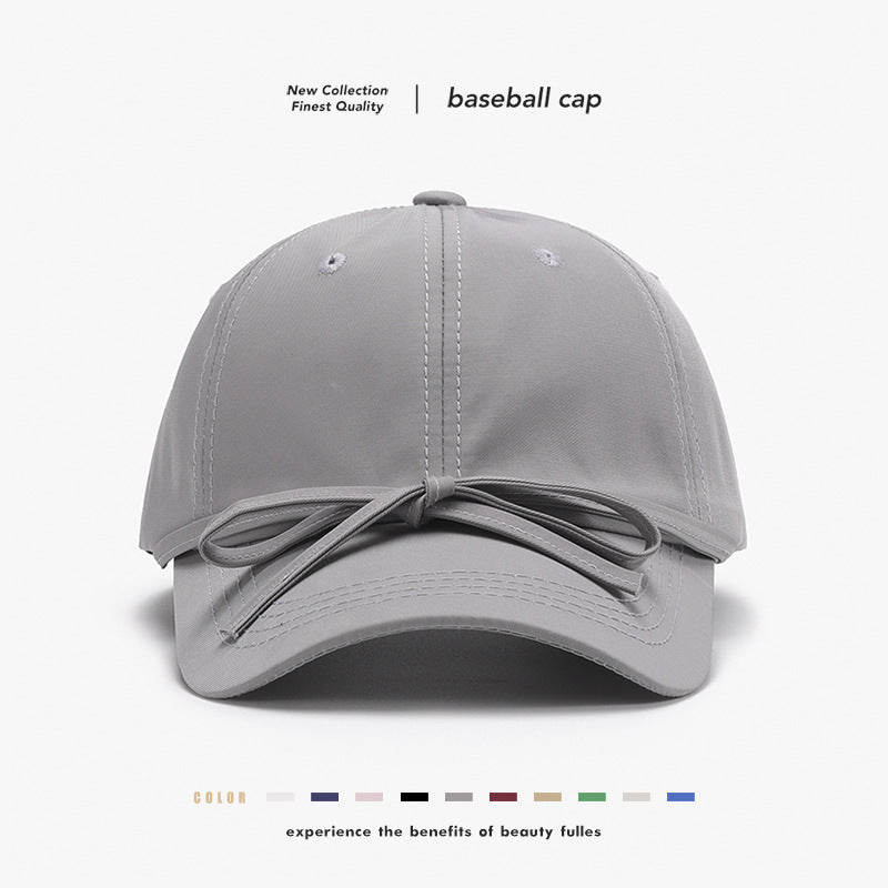 Spring And Autumn Bowknot Quick-drying Soft Top Women's Baseball Cap