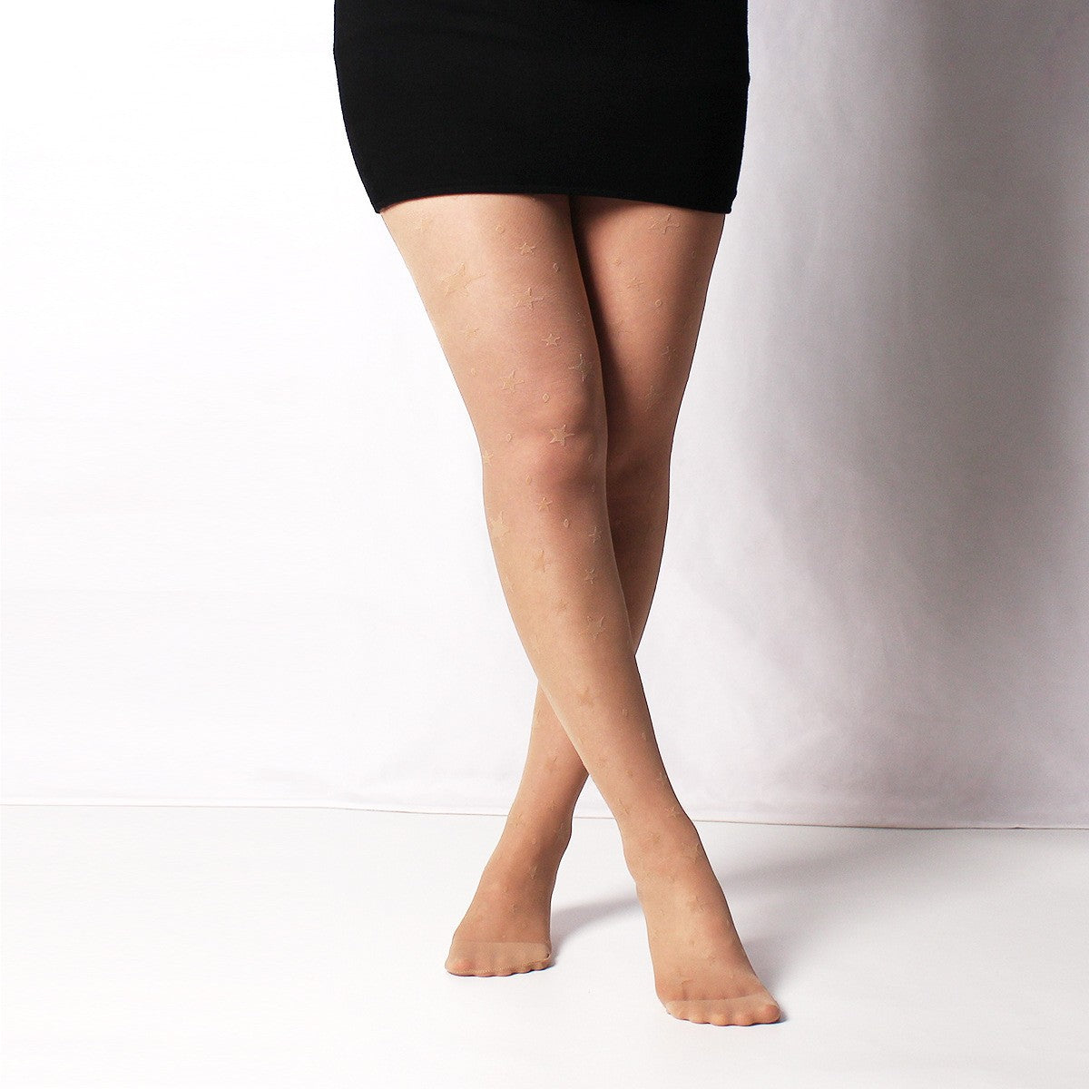 Summer Super Transparent Polka Dot Star Jacquard Pantyhose Sexy Outerwear Women's Socks