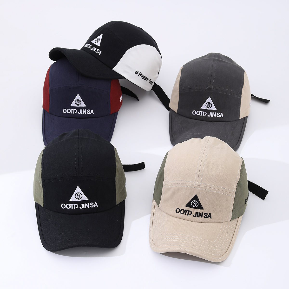 Women's  Embroidered Letter Triangle Pattern Adjustable Soft Cap With Simple And Versatile Style Baseball Cap Suitable For Outdoor Sun Protection And Hiking Outings