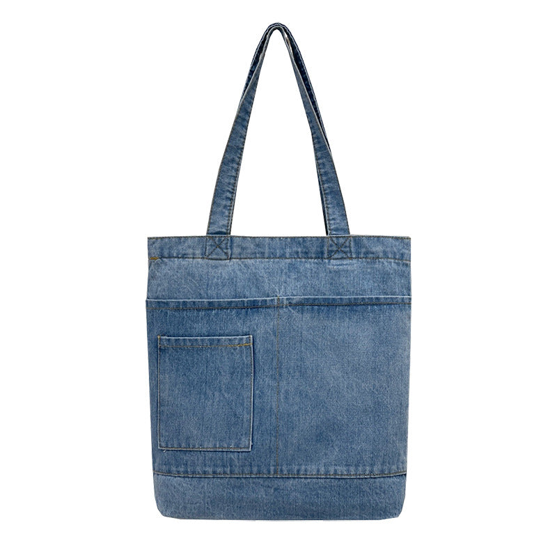 Women's Simple All-match Shoulder Denim Handbag