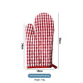 Cotton Yarn-dyed Plaid Baking Gloves Scald Preventing Met