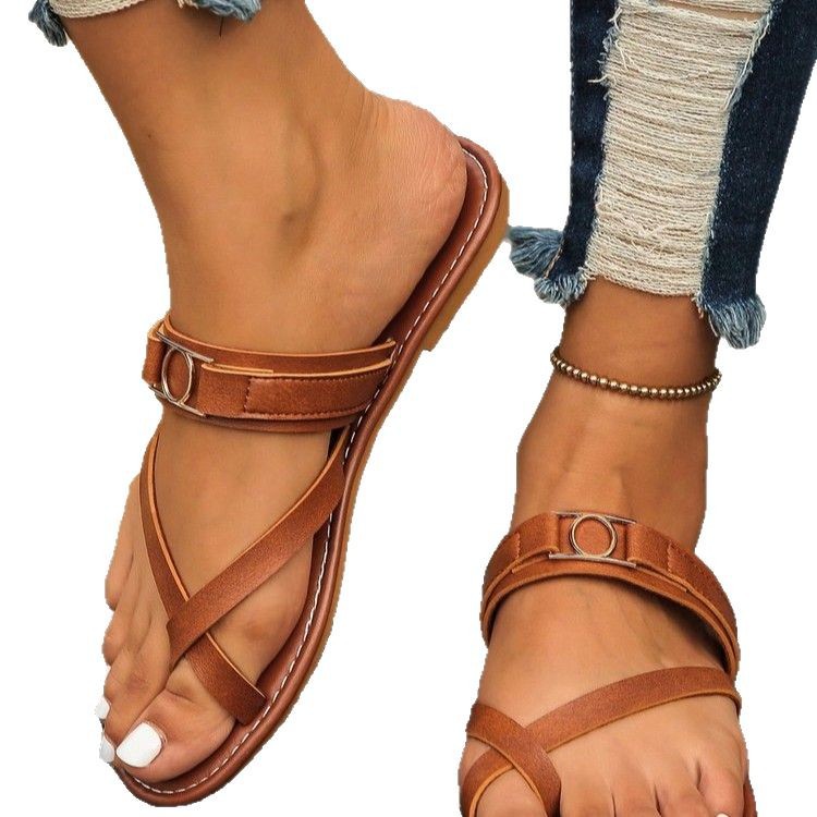 Plus-size Fashionable Womens Flat Sandals