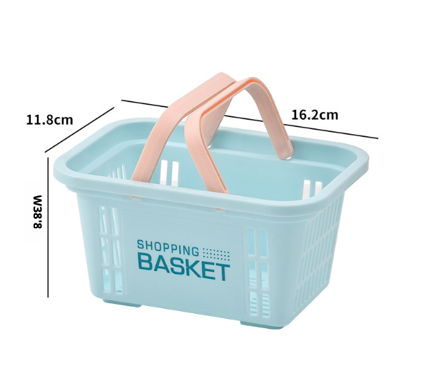 Portable storage basket-yellow-16.2 * 11.8 *8.3cm-PP-1 piece