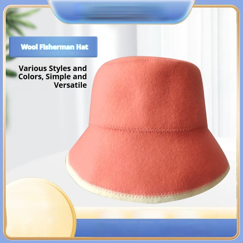 Thickened Absorbent  Foldable Wool Felt Fisherman Hat