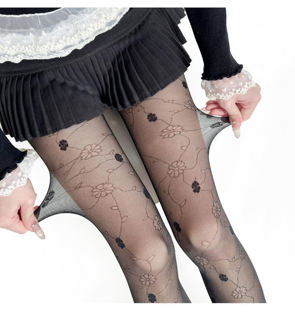 Ultra Thin Jacquard Stockings For Slimming And Versatile Base Socks And Pants For Women In Spring And Summer
