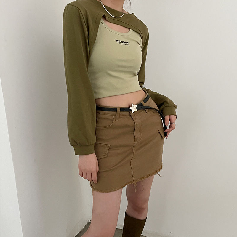 Womens Decorative Small Leather Fashionable Narrow Waist Belt