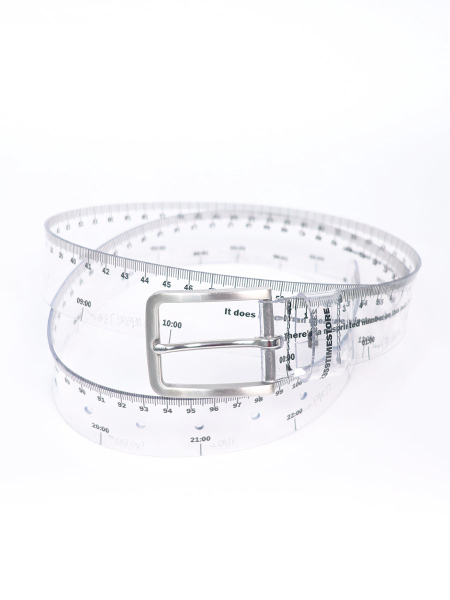 Hand-painted Graffiti Slogan Transparent PVC Belt