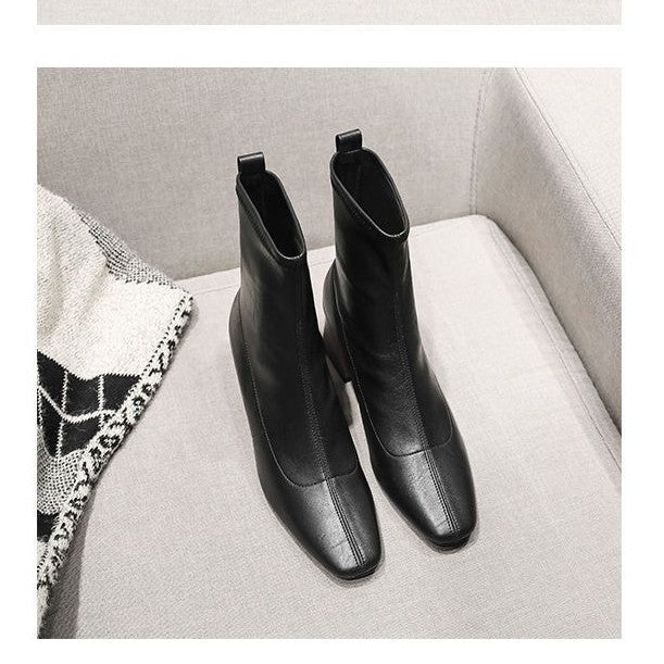 Stylish Minimalist Retro Design Womens Boots