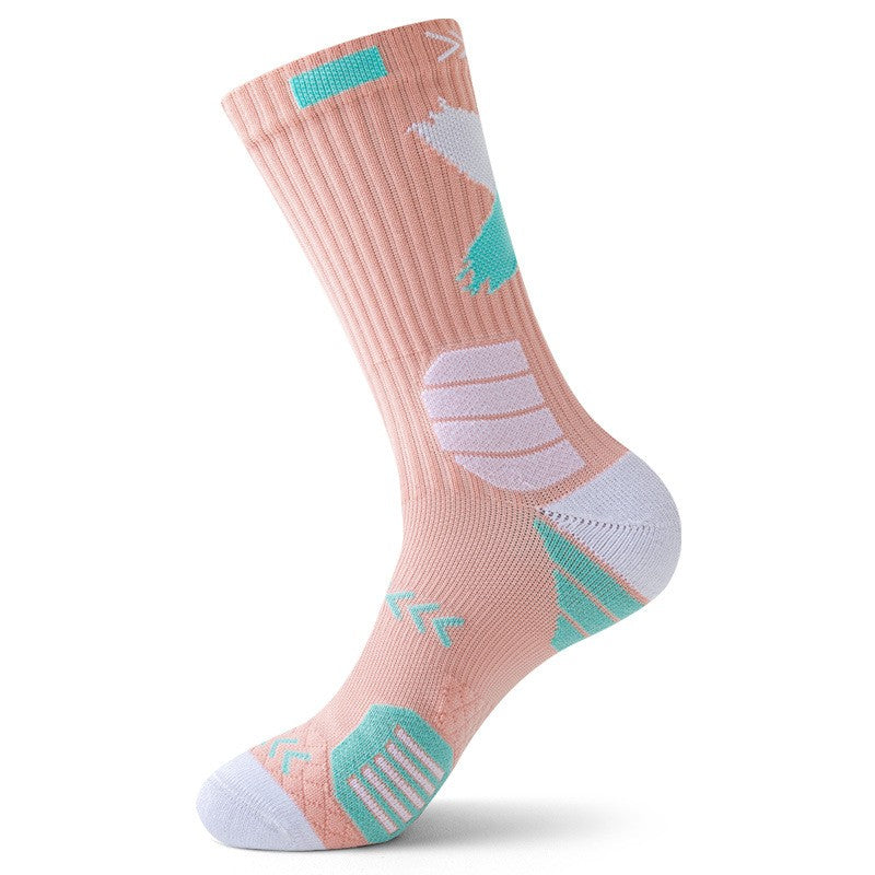 Sports Socks Men's Medium Socks Practical Professional Running Basketball Socks High Top Long Socks