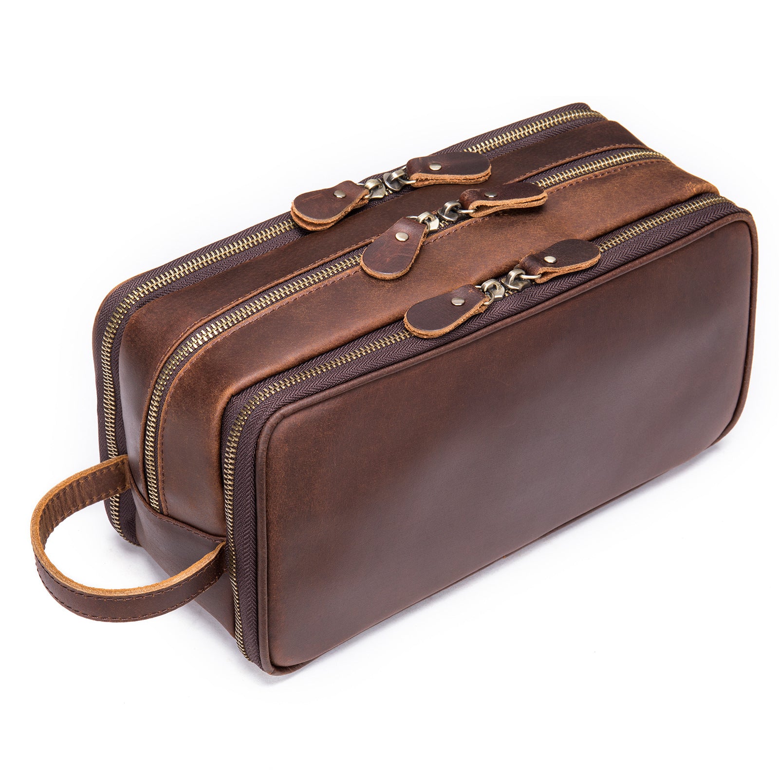 Men's Genuine Leather Business Clutch Bag Full-Grain Cowhide