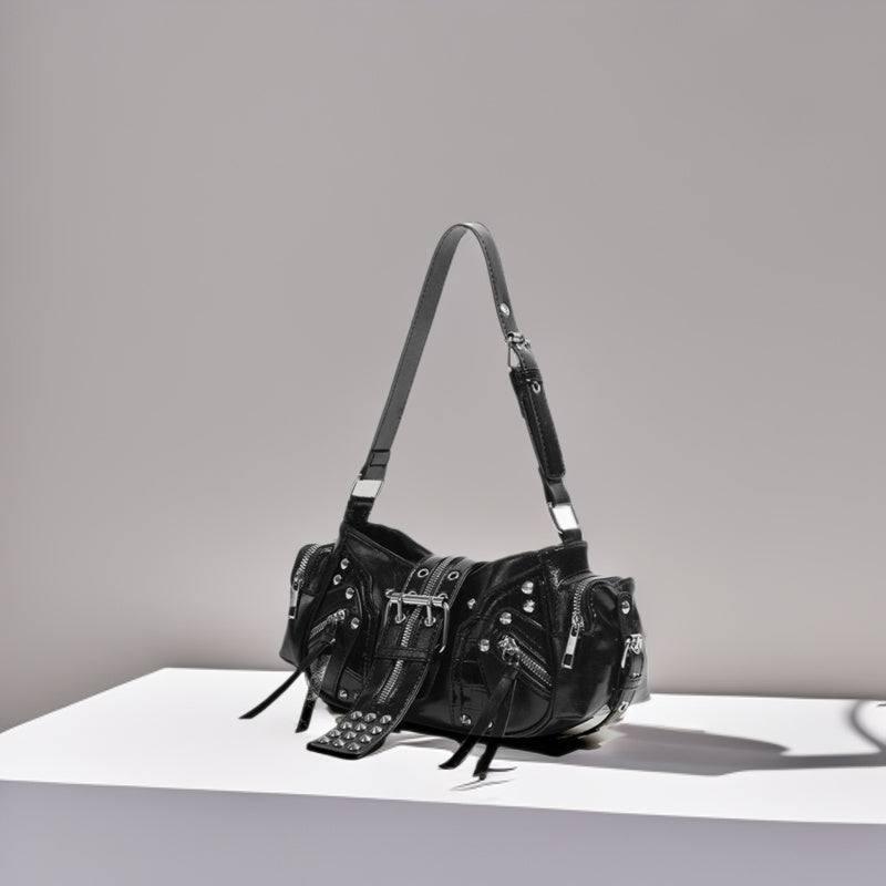 Motorcycle Punk Rivet Retro Womens Crossbody Bag