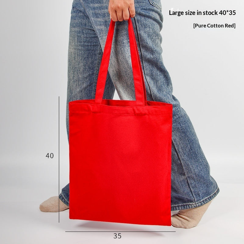 Pure Cotton Colored Portable Canvas Bag