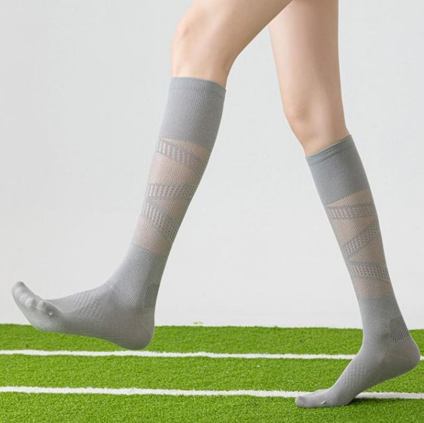 Pressure Calf Socks, Children's Indoor Fitness Running Sports Badminton Socks, Breathable Summer Thin Long Tube Yoga Socks