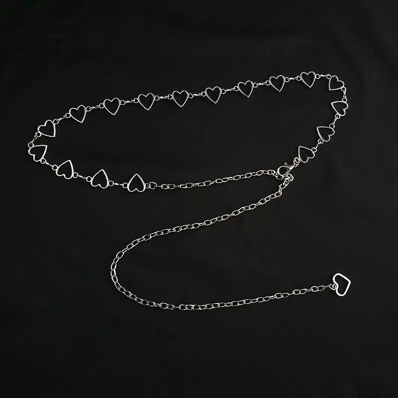 Retro Metal Hollow Waist Chain For Women, Versatile And Stylish