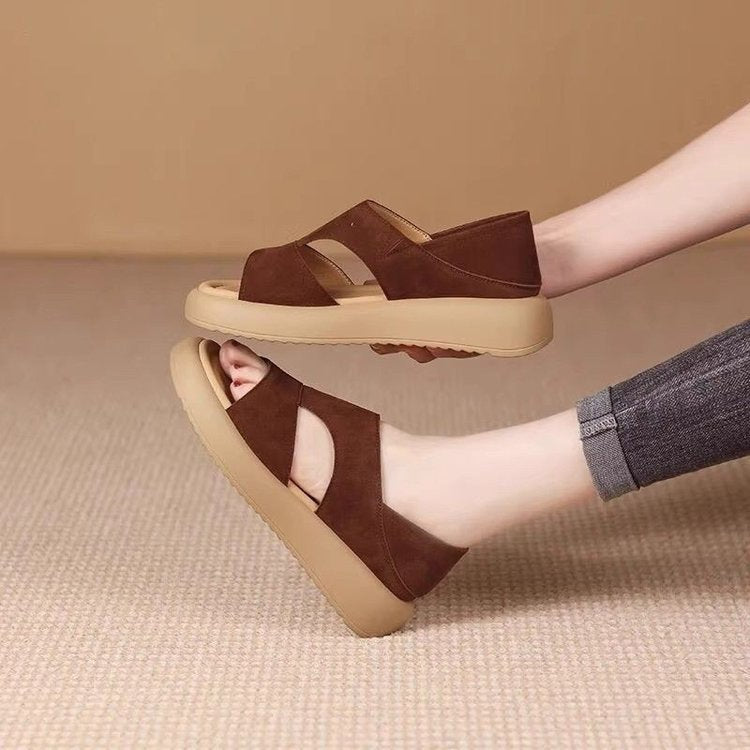 Womens Flat Open-toe Non-slip Sandals