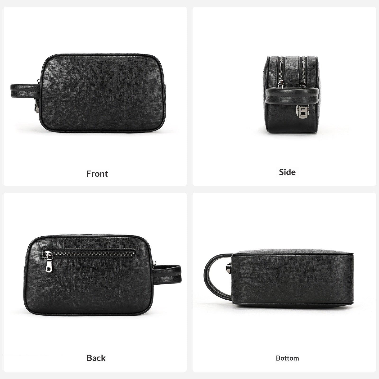 Men's Genuine Leather Business Clutch Bag Full-Grain Cowhide