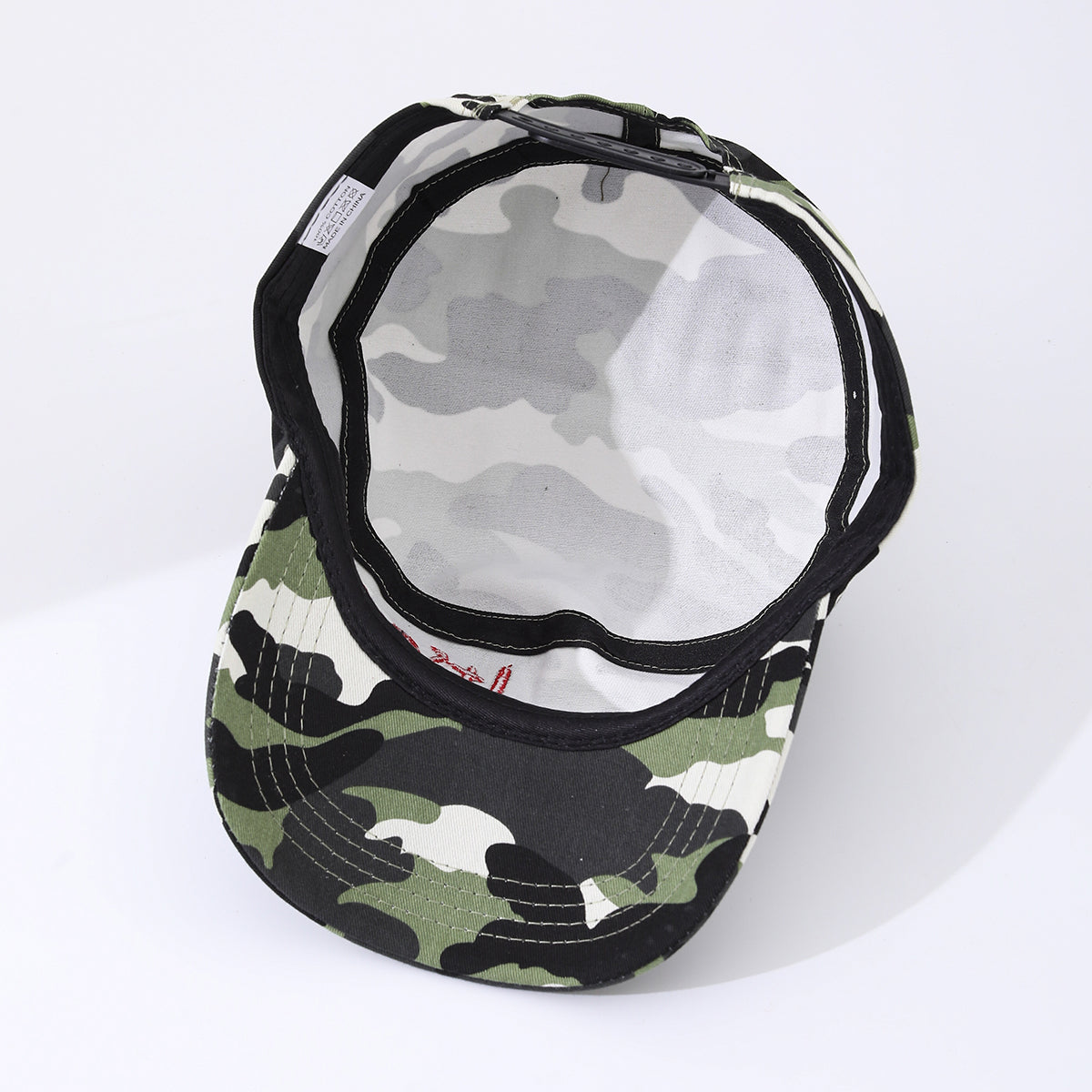 Camouflage Leopard Print Letter Embroidery Rhinestone Trendy Flat-top Baseball Cap Suitable For Outdoor Outings, Travel And Daily Use