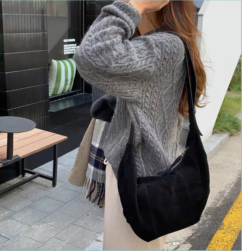 Women's Large-Capacity Color-Block Shoulder Bag