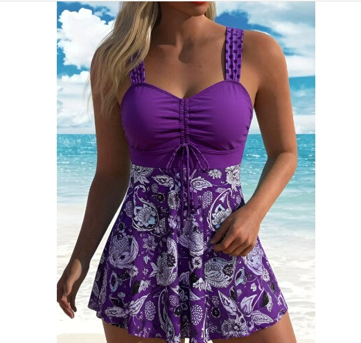 Split Sexy Bikini Conservative Skirt Boxer Pure Desire Beach Swimsuit Women