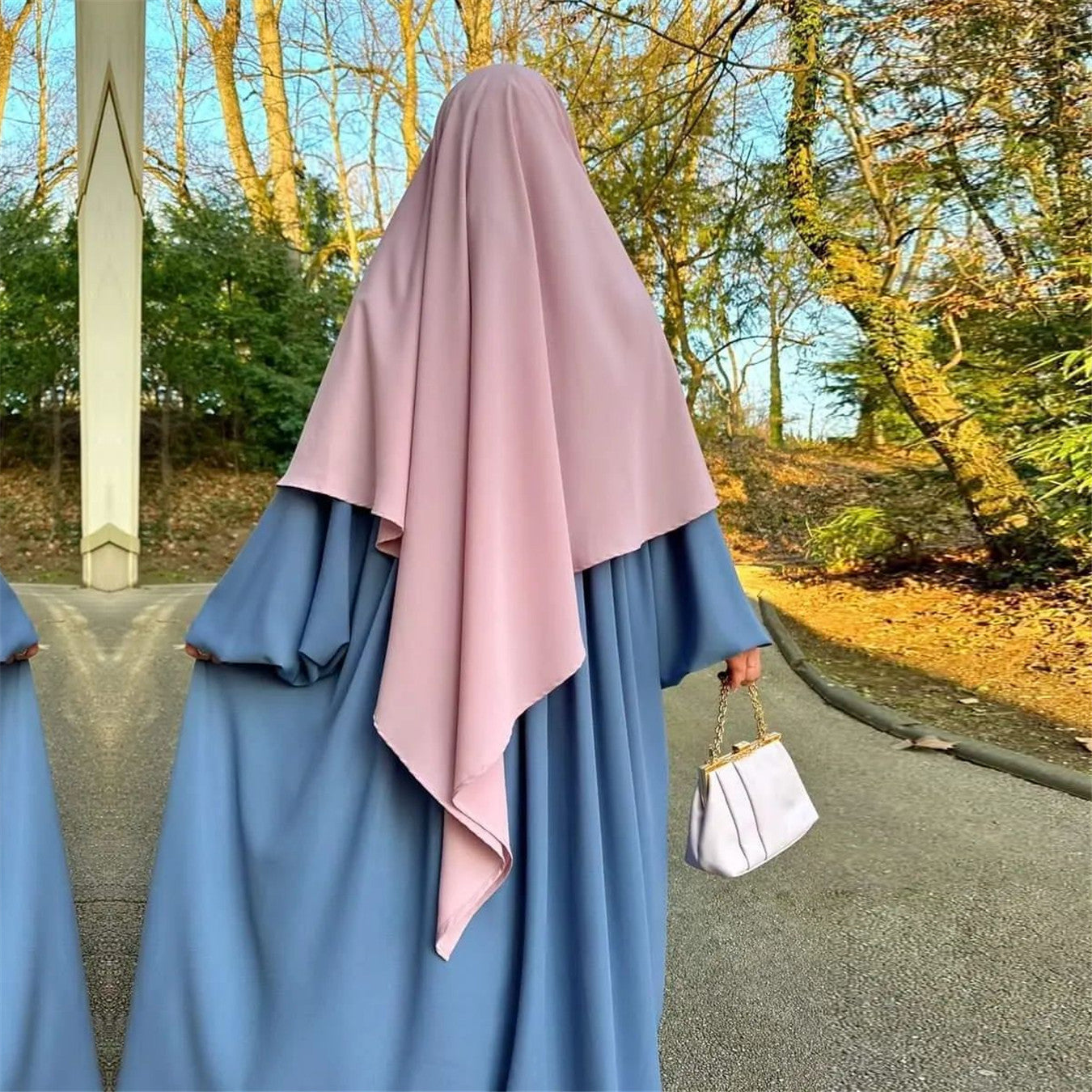 Extended And Widened Single-layer Ripped-edge Headscarf