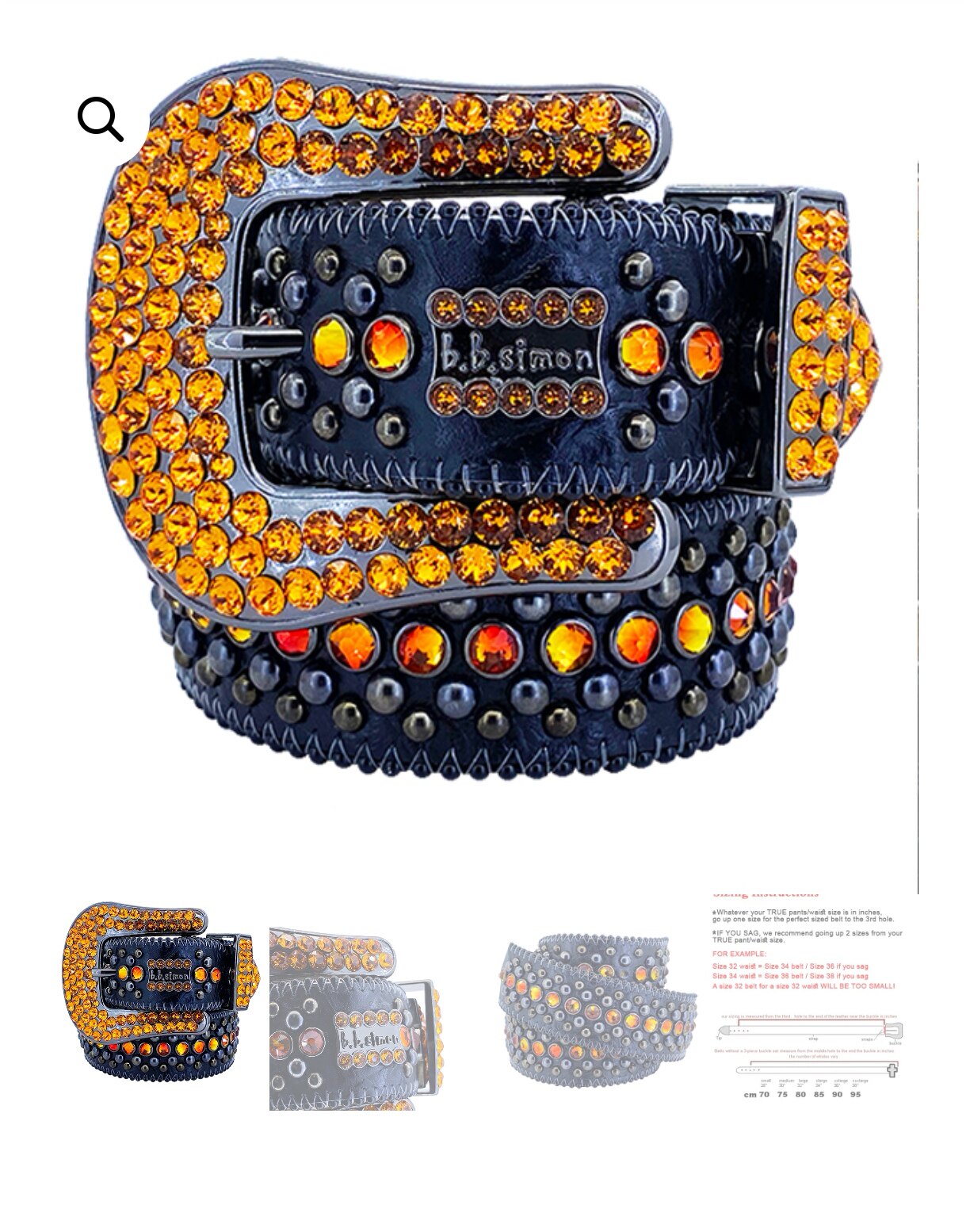 New Rhinestone Belt With Top-grain Leather Unisex