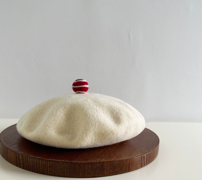 High-Quality Wool Beret Womens Wool Felt Painters Cap