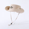Embroidered Mountain Peak Letter Quick-drying Large Eave Sunshade Windproof Rope Adjustable Flanged Fashionable Casual Fisherman's Hat Outdoor Mountain Climbing, Fishing And Tourism
