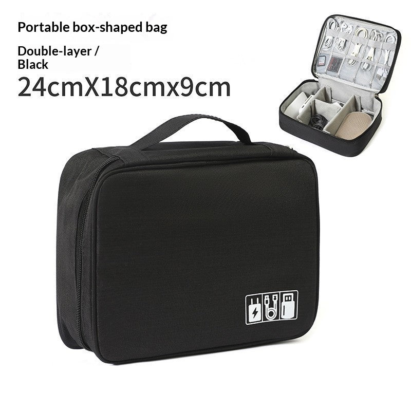 Double-layer Cable Organizer Travel Digital Accessory Storage Bag