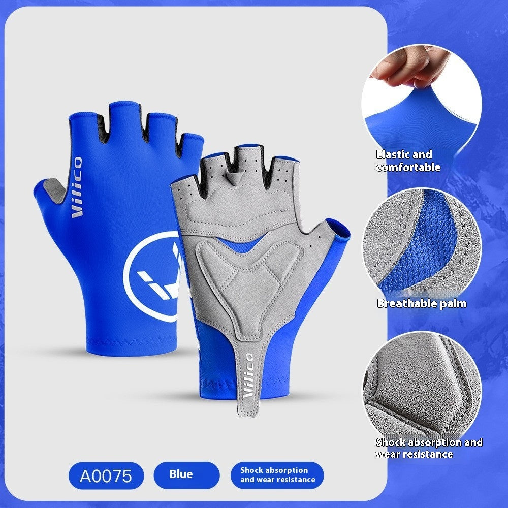 Spring And Summer Outdoor Mountain Bike Riding Gloves Thin Shock Absorption