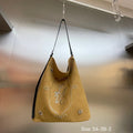 Retro Suede Matte Rivet Large-Capacity Tote Bag