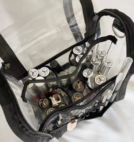 PCV Transparent Waterproof Portable Easy-to-Clean Cosmetic Bag