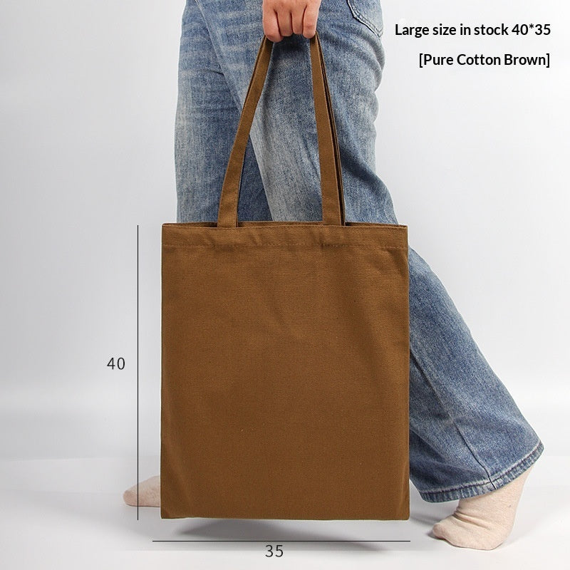 Pure Cotton Colored Portable Canvas Bag