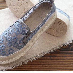 Fairy-style Lace Breathable Floral Fisherman Shoes For Women