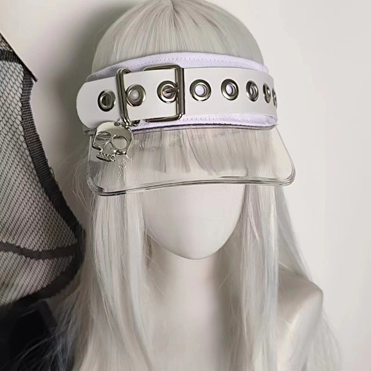 Niche Topless Sun Hat With Stylish Leather Buckle And Jelly-Like Brim Empty-Top Cap