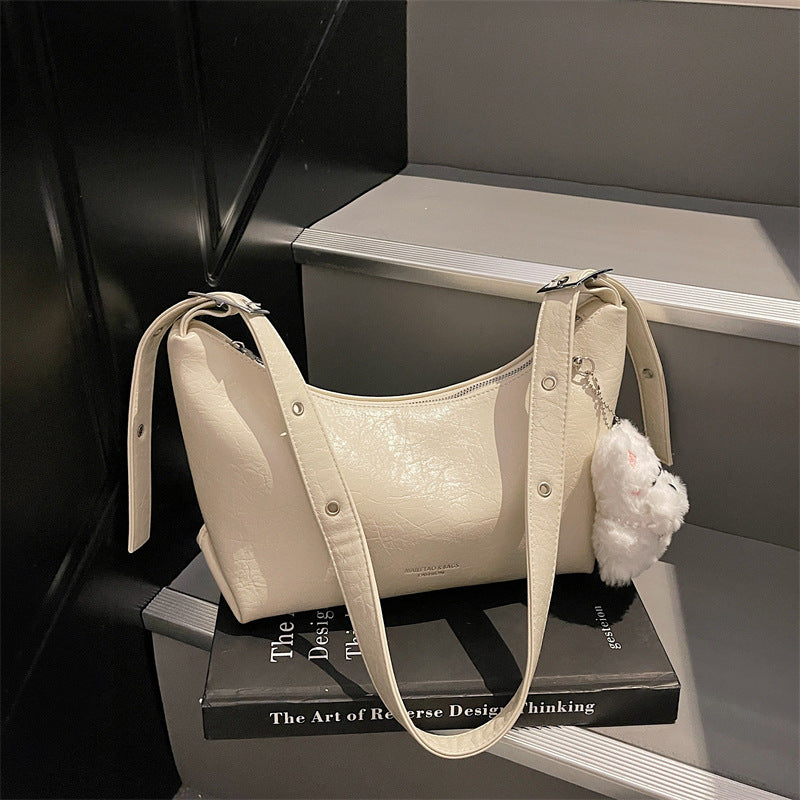 Solid-color Minimalist Elegant Underarm Single-shoulder Crossbody Bag