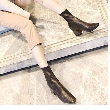 Stylish Minimalist Retro Design Womens Boots