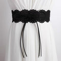 Fashionable All-Match Lace Fringe Strap Wide Waist Cincher