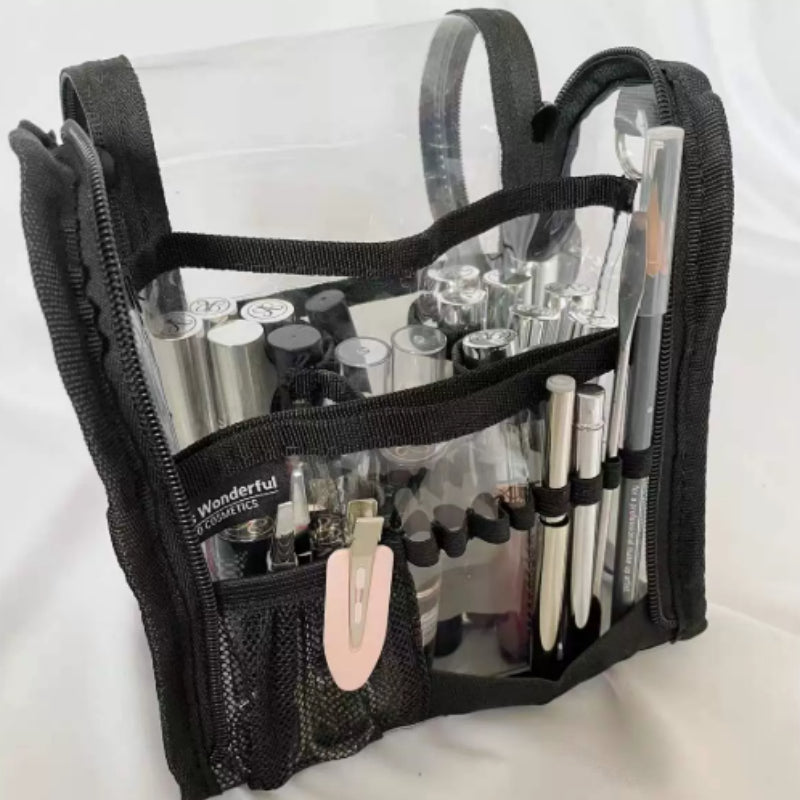 PCV Transparent Waterproof Portable Easy-to-Clean Cosmetic Bag