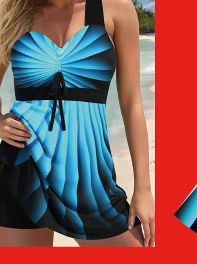 Plus Size Quick-drying Women's Split Skirt Bikini Swimsuit