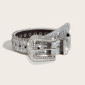 Rhinestone Belt With A Wide Design Trendy In European And American Styles