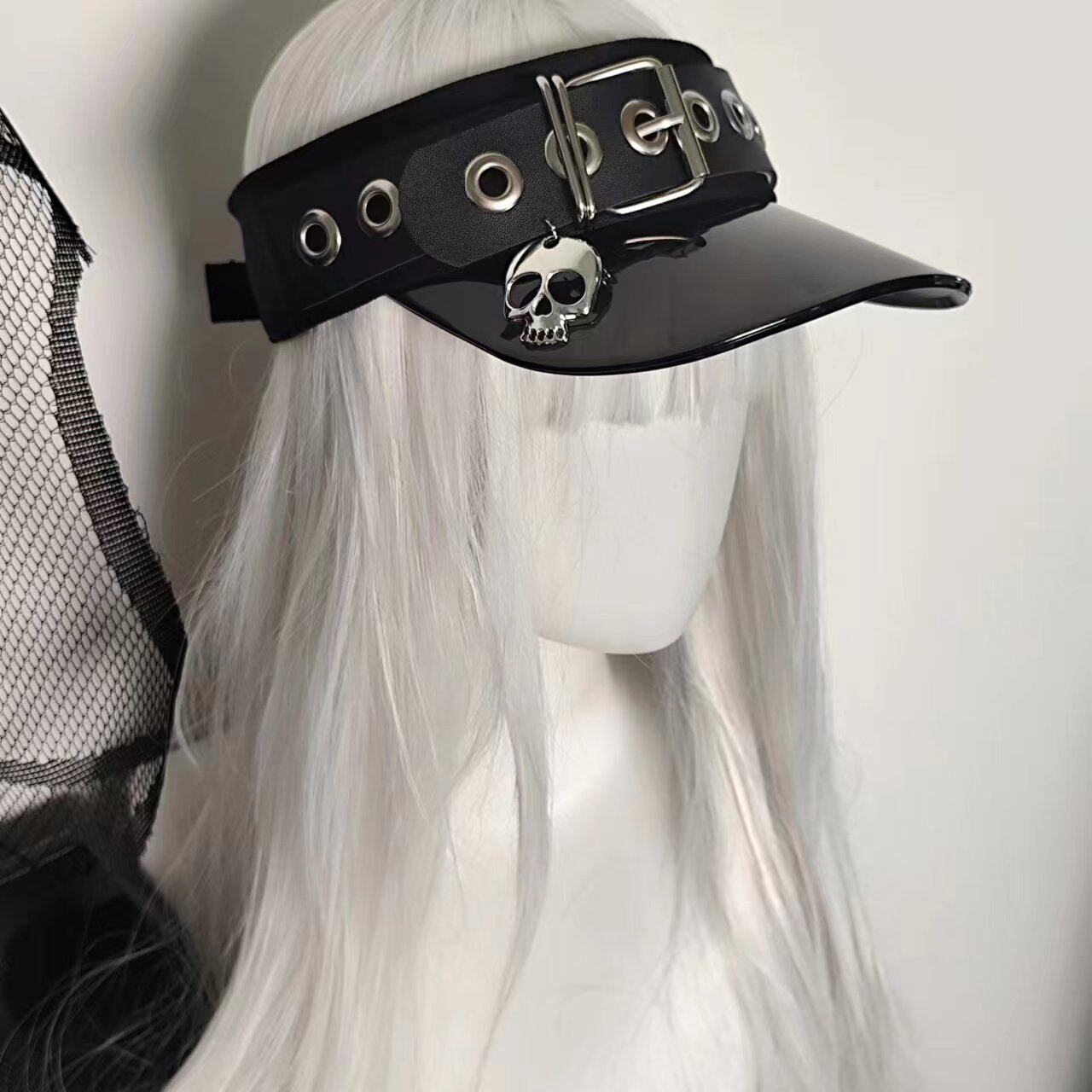 Niche Topless Sun Hat With Stylish Leather Buckle And Jelly-Like Brim Empty-Top Cap
