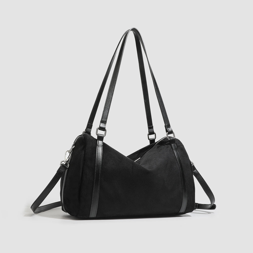 Retro Suede Tote Bag Womens Large-Capacity Crossbody Bag