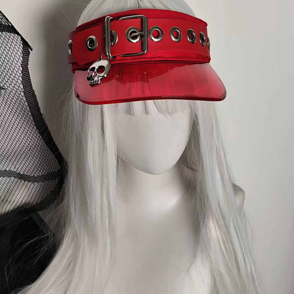 Niche Topless Sun Hat With Stylish Leather Buckle And Jelly-Like Brim Empty-Top Cap