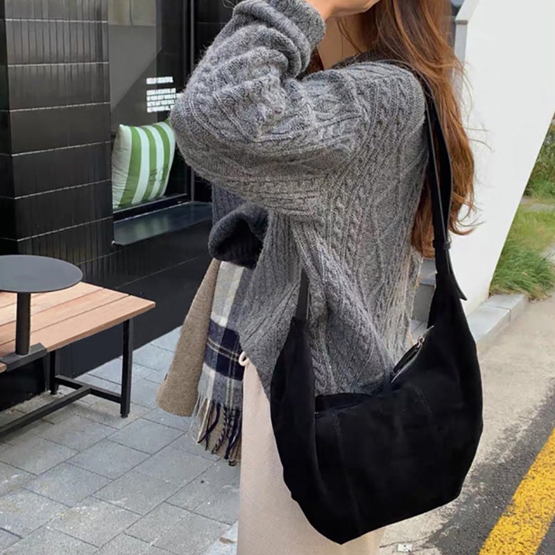 Women's Large-Capacity Color-Block Shoulder Bag