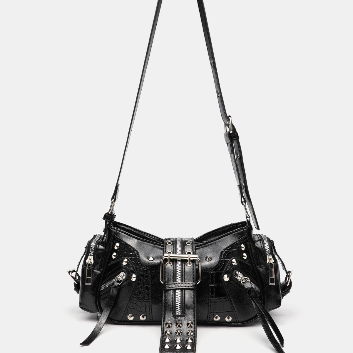 Motorcycle Punk Rivet Retro Womens Crossbody Bag